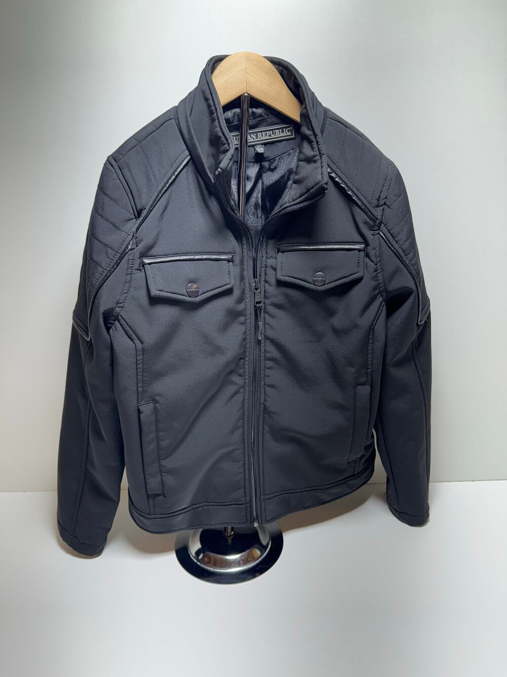 Urban Republic Kids (Boys) Jacket Coat Sz L 14/16 Full Zip Pockets Black